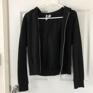Black Zipped Hoodie